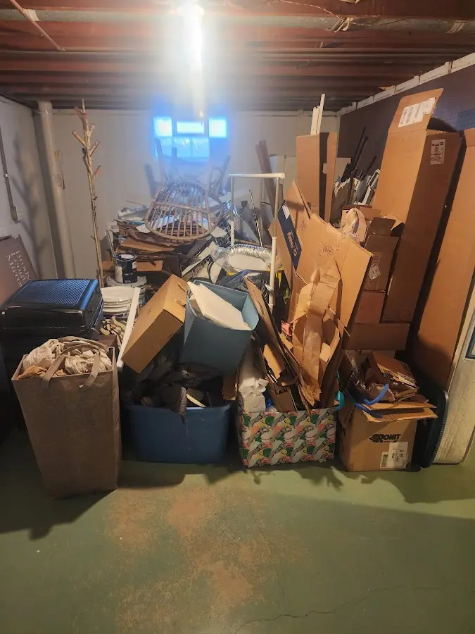 Roll-off dumpster container at job site for Construction Dumpster Rental in Webster City